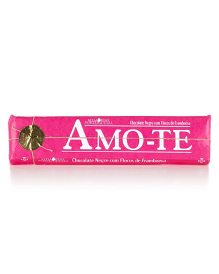 Dark Chocolate Bar with Raspberry "I Love You" Portuguese Memories 300g